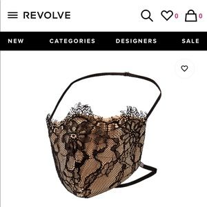 NWT Katie May Provocateur Face Mask (Black & Nude)